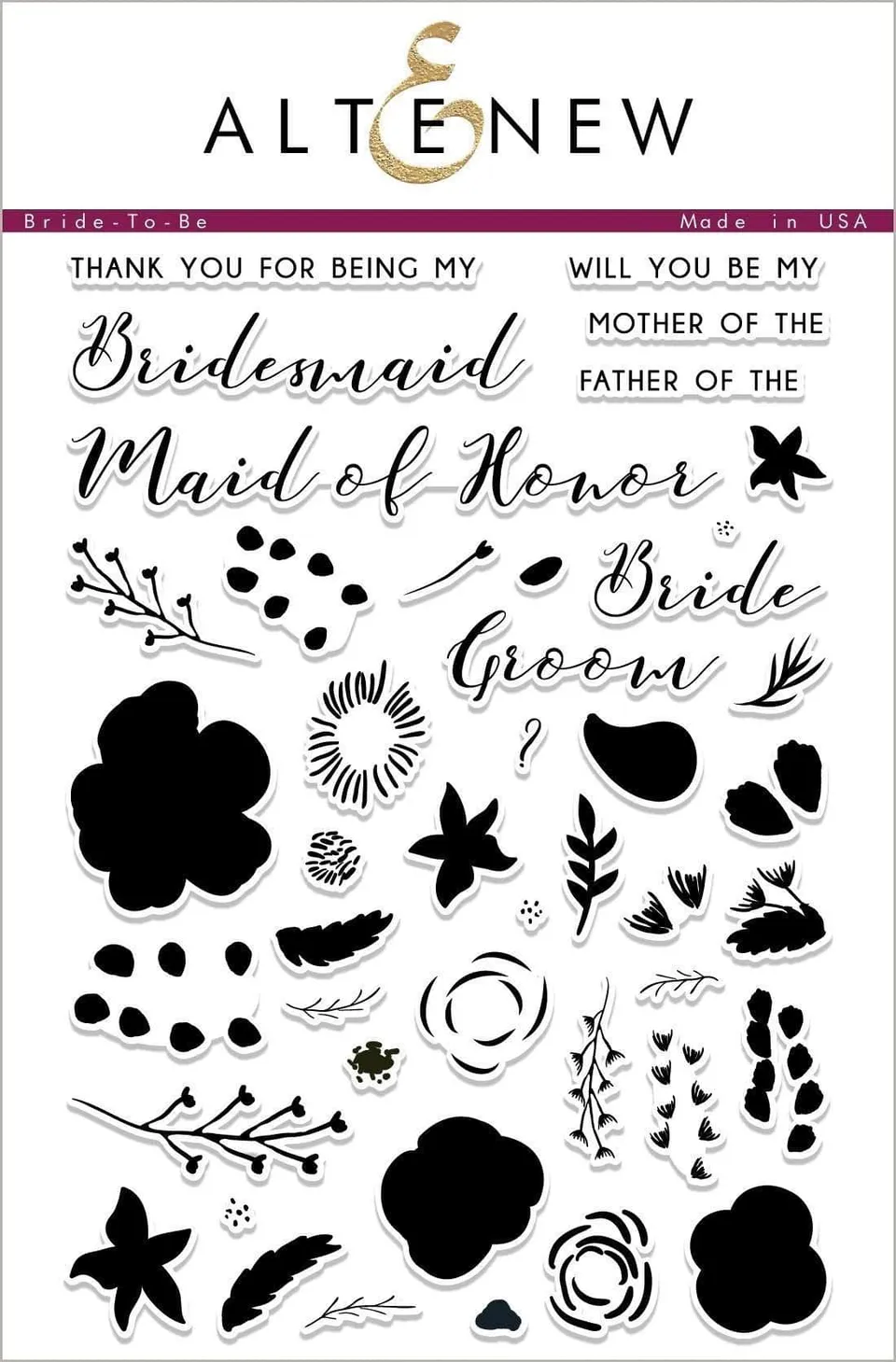 altenew-bride-to-be-stamp-set-hochzeit-stempel-6x8 image 1