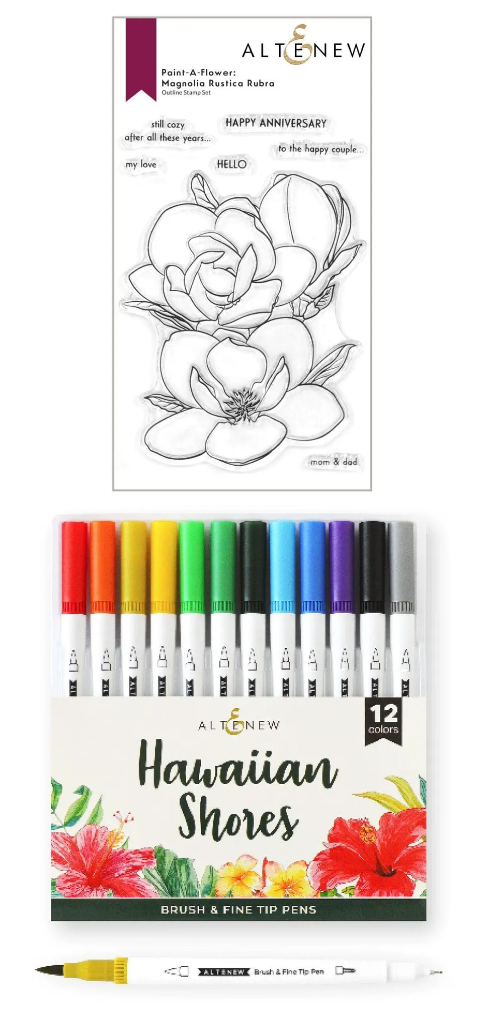 altenew-paint-a-flower-magnolia-stempel-marker-bundle image 1