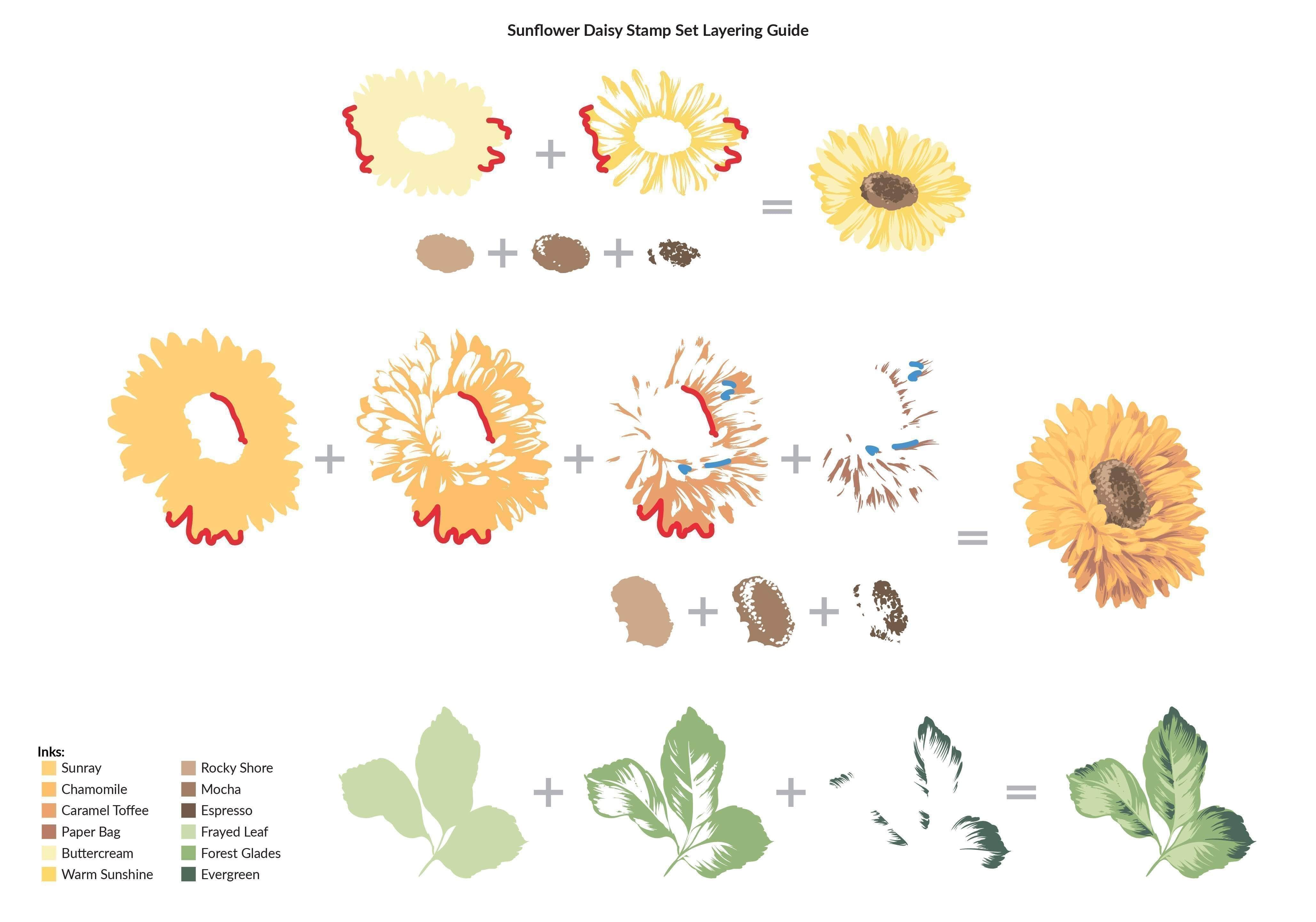 altenew-sunflower-daisy-stempelset-6x8-blumen-21-teilig image 2
