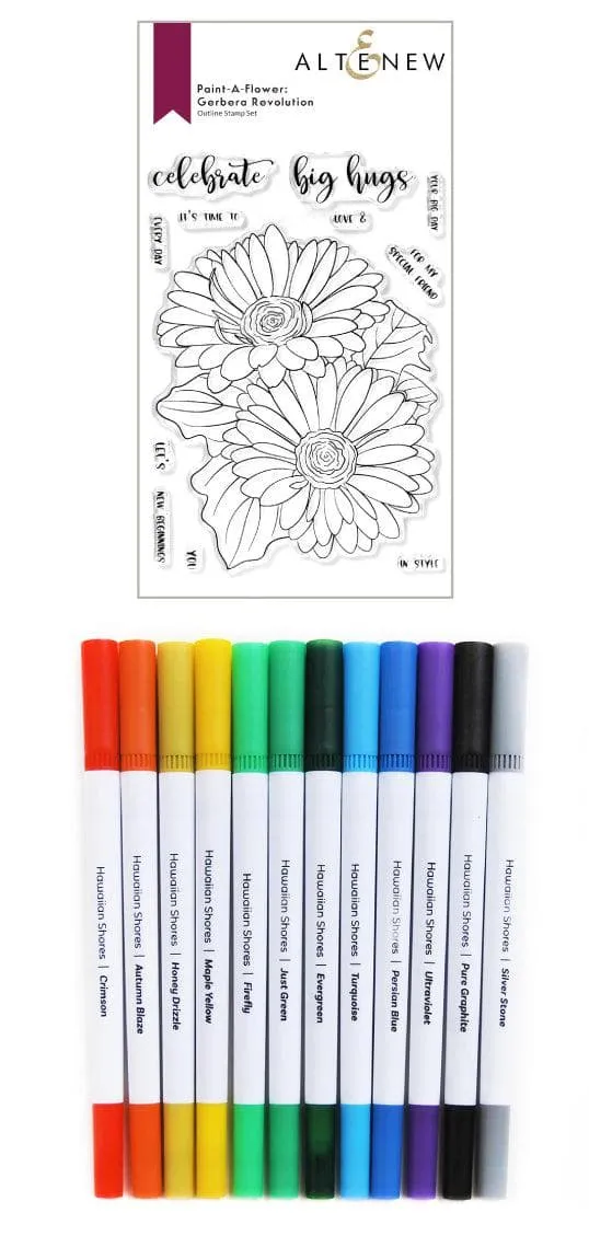 altenew-paint-a-flower-gerbera-revolution-stempel-marker-set image 1