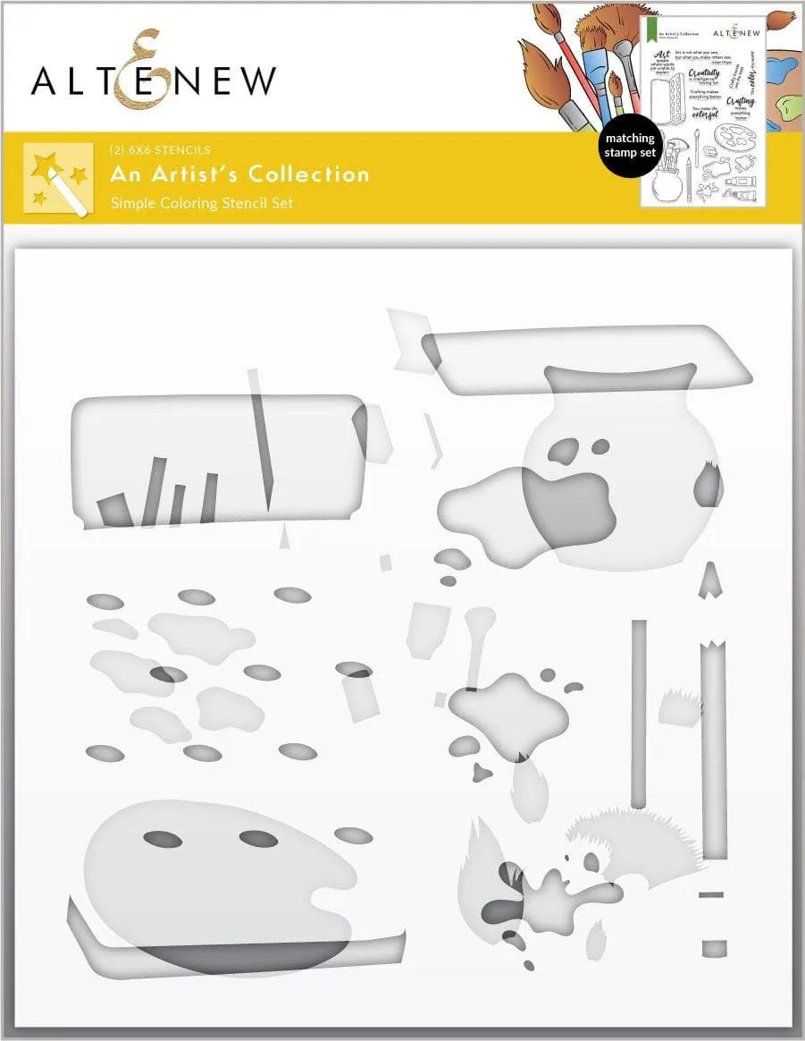 altenew-stencils-an-artist-s-collection-coloring-set-2-in-1 image 1