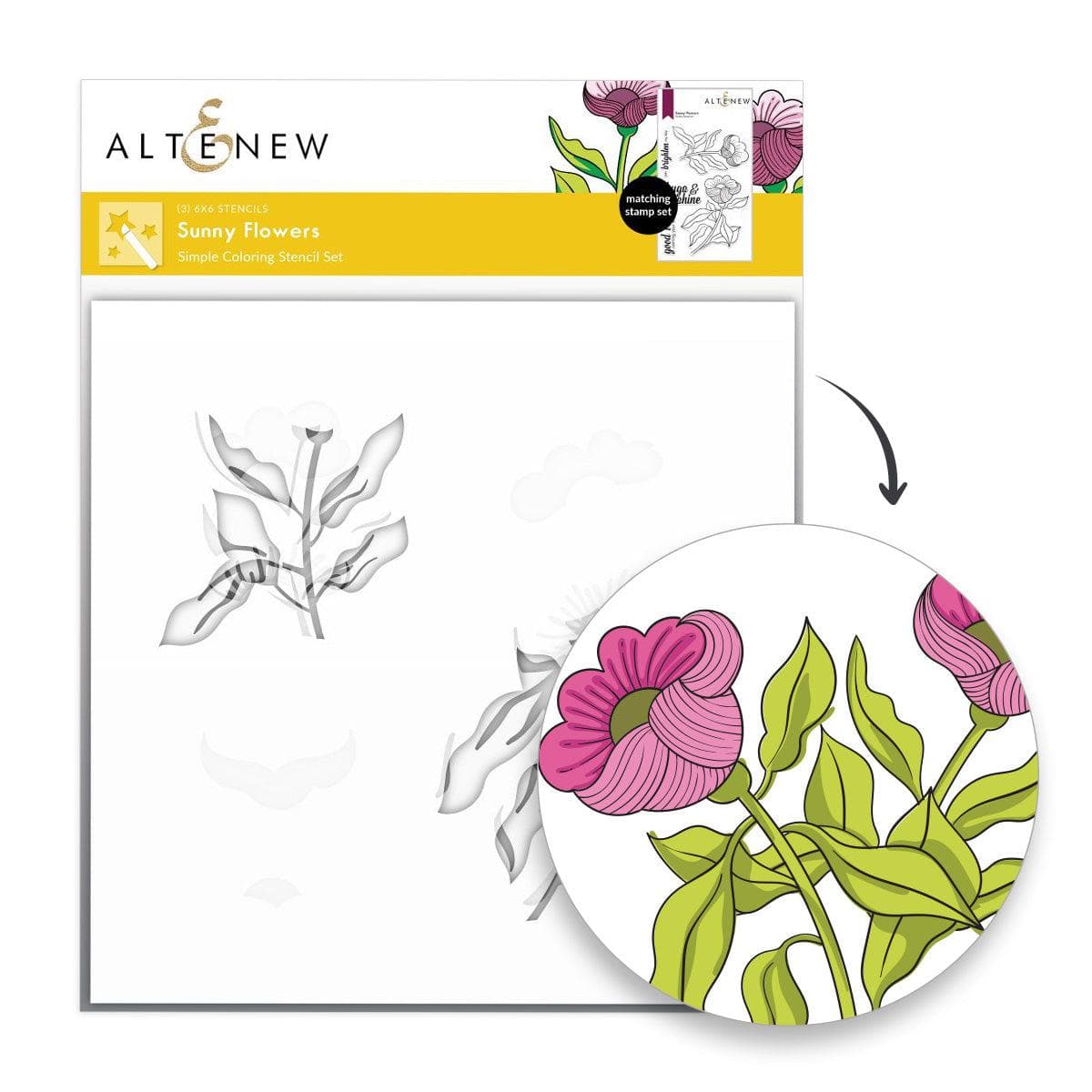 altenew-sunny-flowers-complete-bundle-stempel-stanzen-6x6 image 8