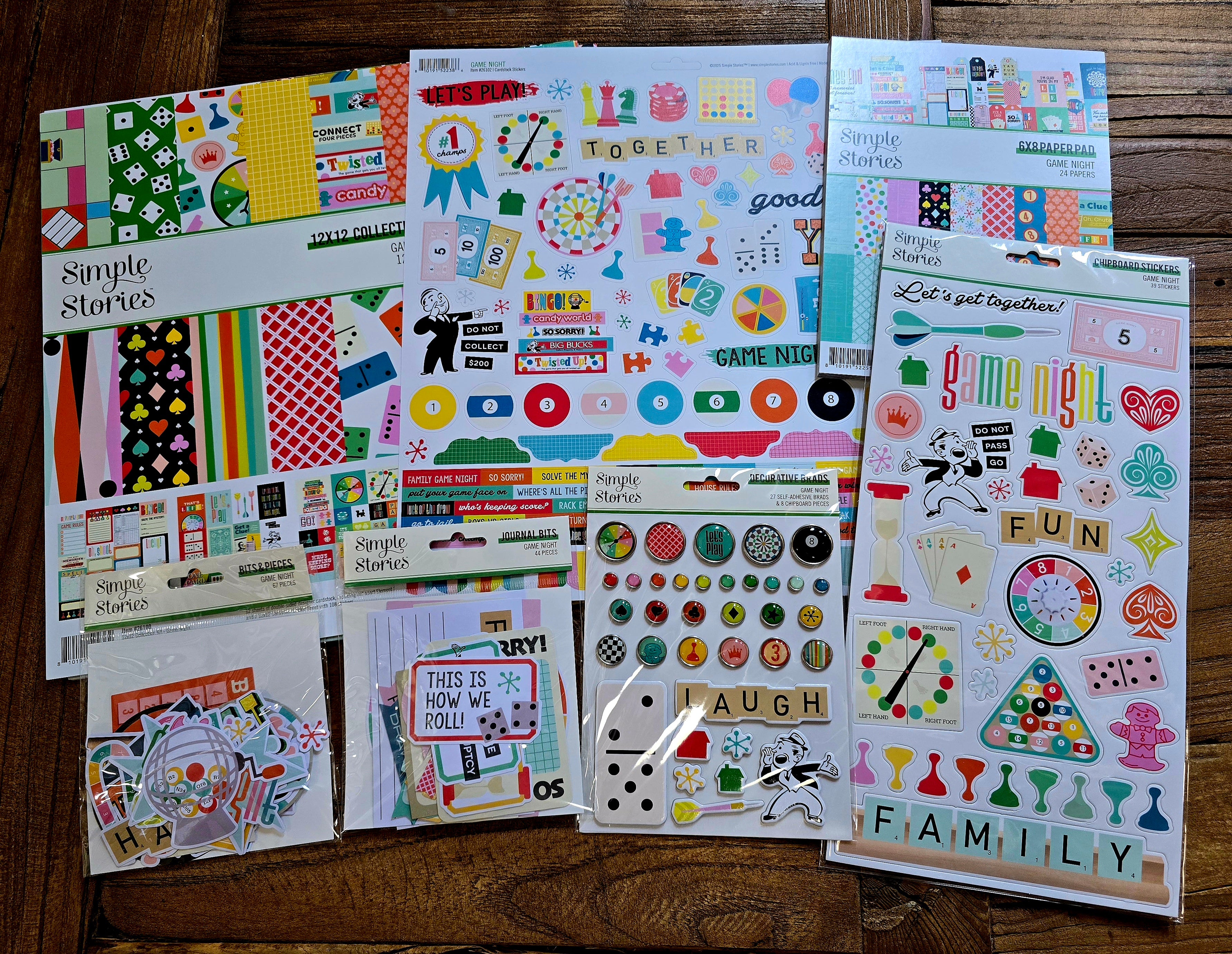 simple-stories-game-night-scrapbook-bundle-set-mit-6x8-pad image 1