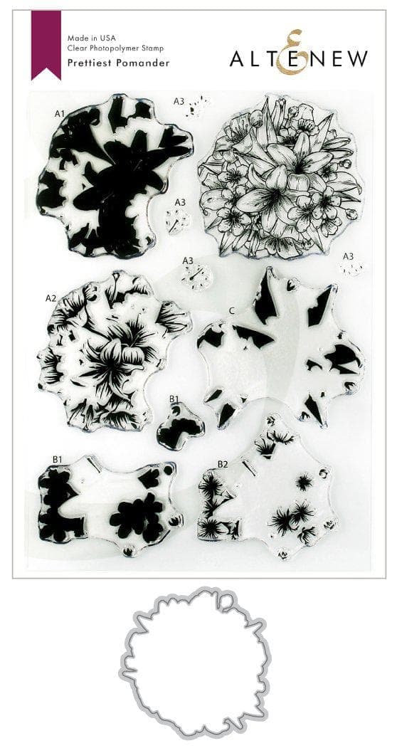 altenew-prettiest-pomander-stempel-komplett-set-floral image 1