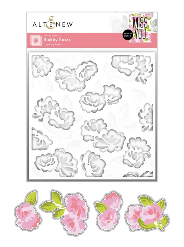 altenew-blobby-roses-schablonen-set-rosen-6x6 image 1