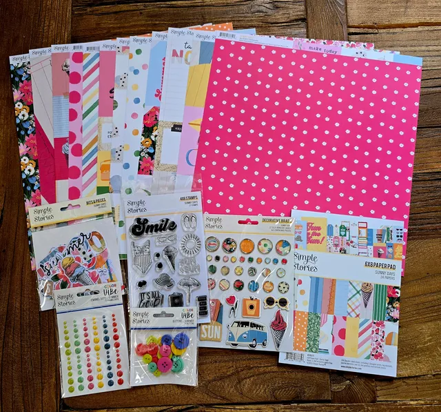 simple-stories-sunny-days-scrapbook-bundle-sommer-12x12 image 1