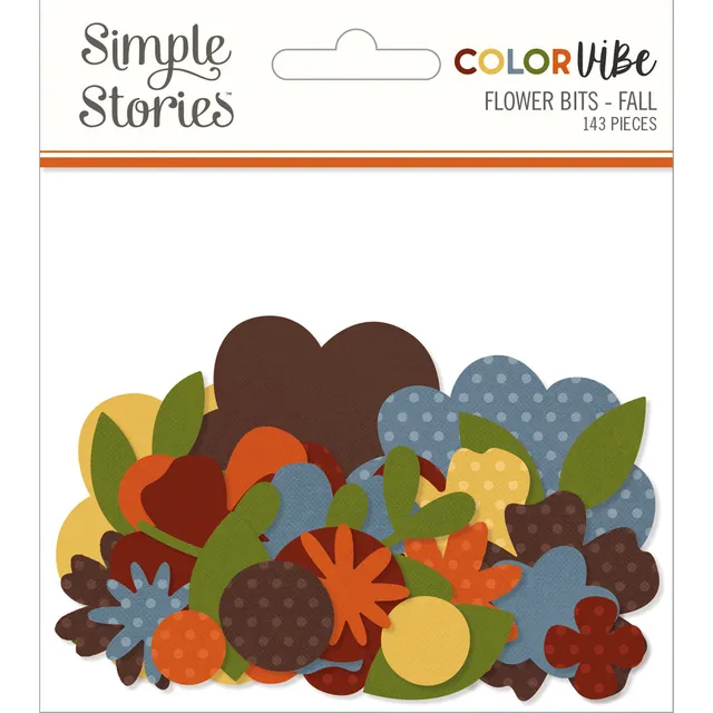 simple-stories-color-vibe-flower-bits-fall-143-tlg-blumen image 1