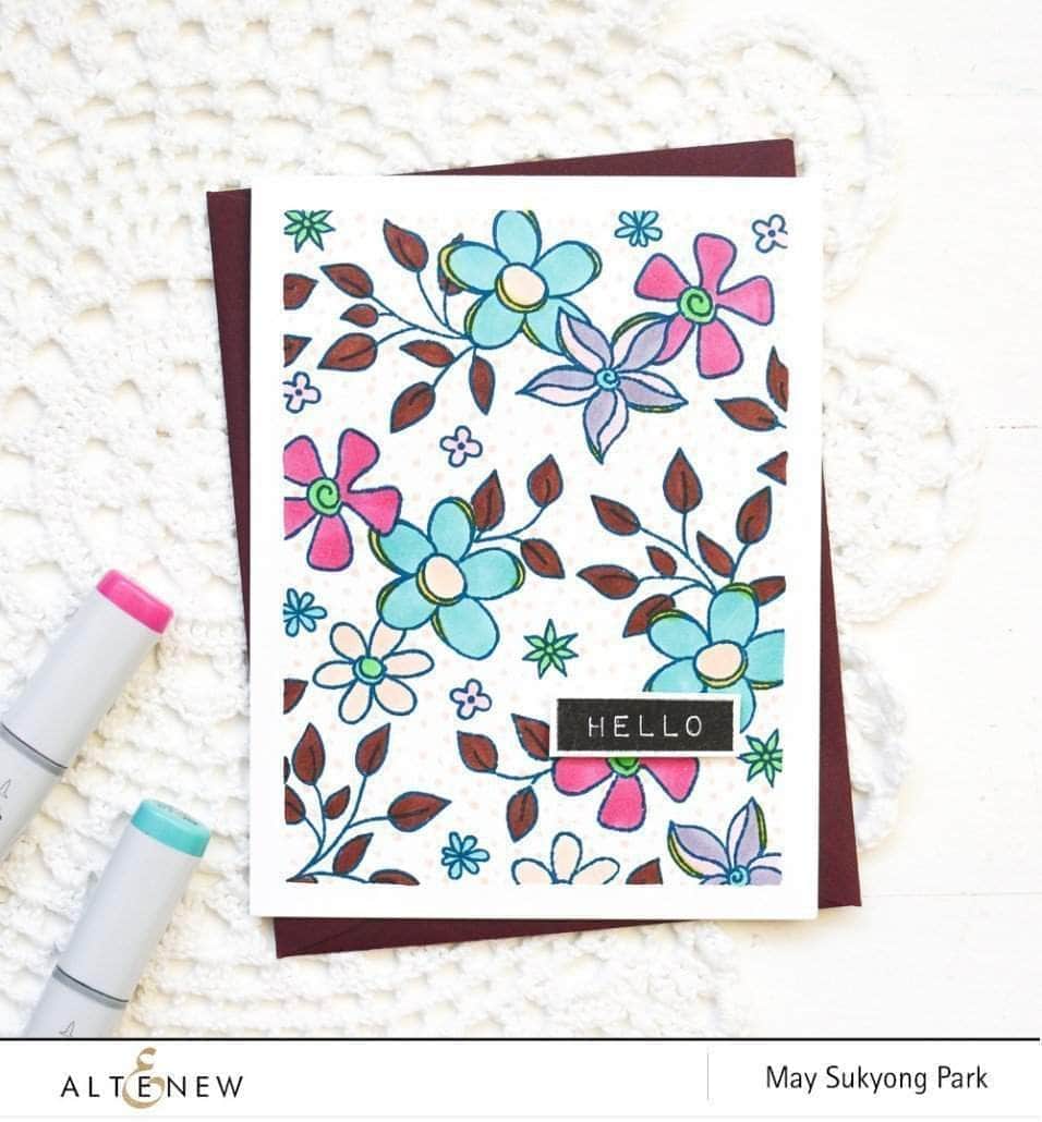 altenew-doodle-blooms-stempelset-blumen-outline image 2
