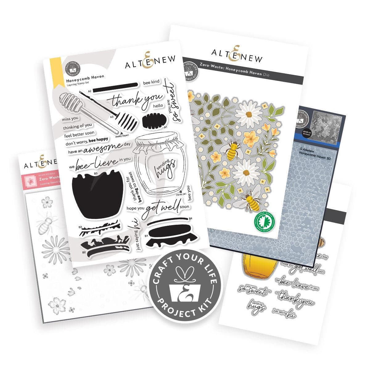 altenew-honeycomb-haven-projekt-kit-stempel-stanzen-bundle image 1