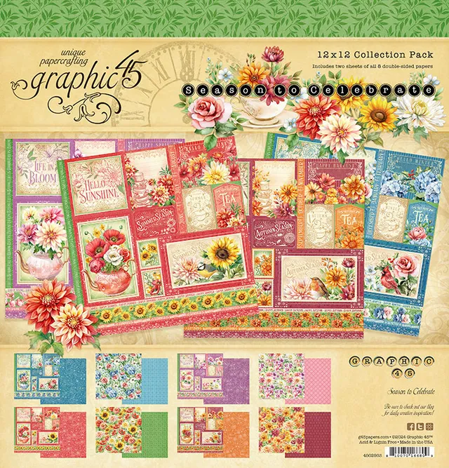 graphic-45-season-to-celebrate-scrapbookpapier-12x12-16-blatt image 1