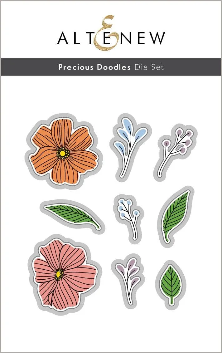 altenew-precious-doodles-die-stanzformen-blumen-9-tlg image 1