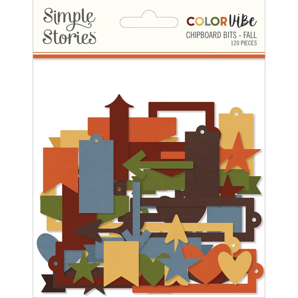 simple-stories-color-vibe-fall-chipboard-bits-120-tlg-herbst image 1