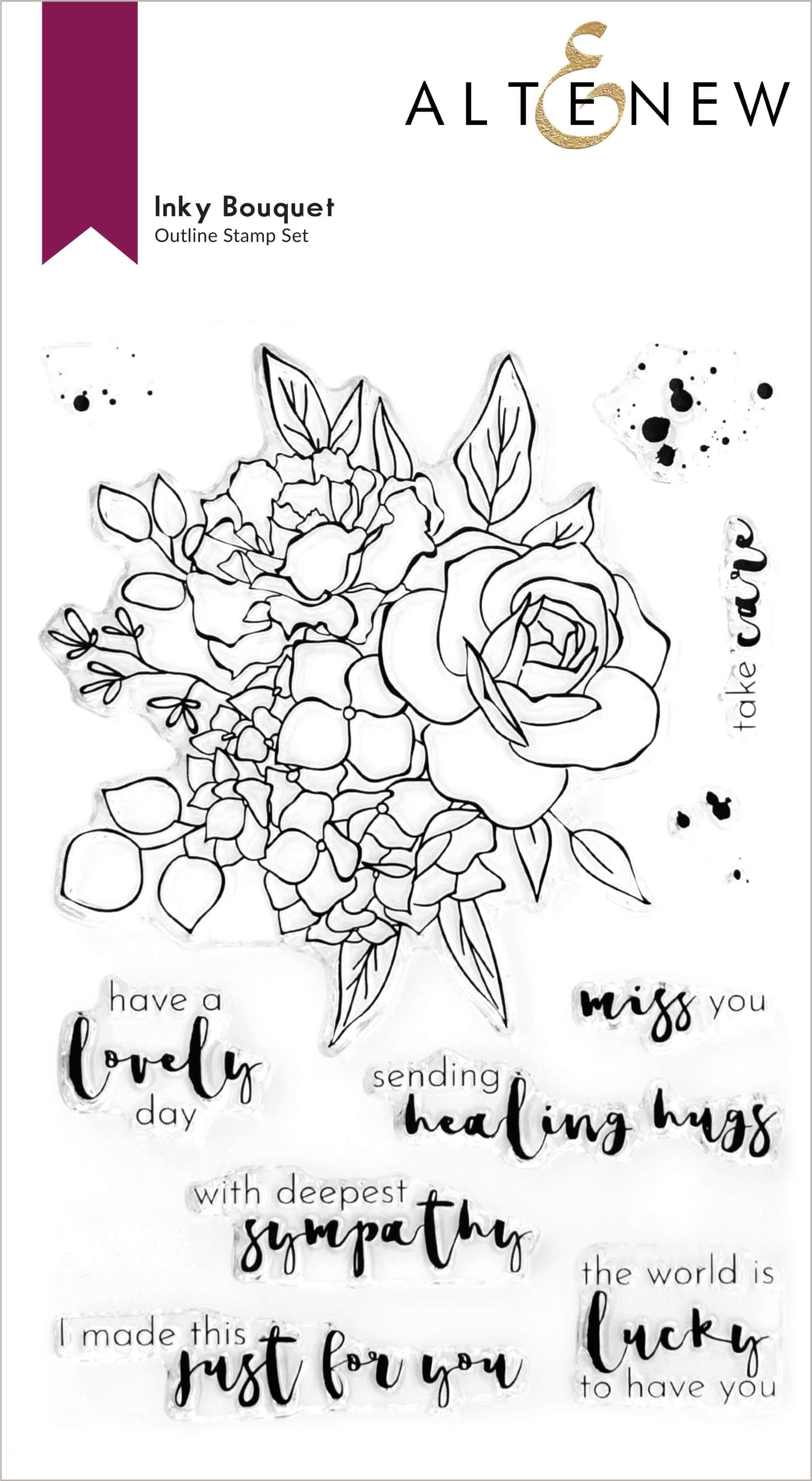 altenew-inky-bouquet-coloring-stencil-schablone-6x6-blumen image 5