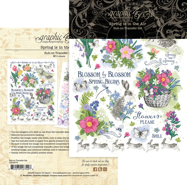 graphic-45-spring-is-in-the-air-rub-ons-fr-hling-2-bogen image 1