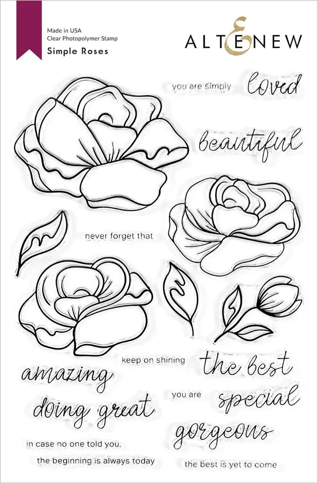 altenew-stamps-simple-roses-stempelset-rosen-20-tlg-6x8 image 1
