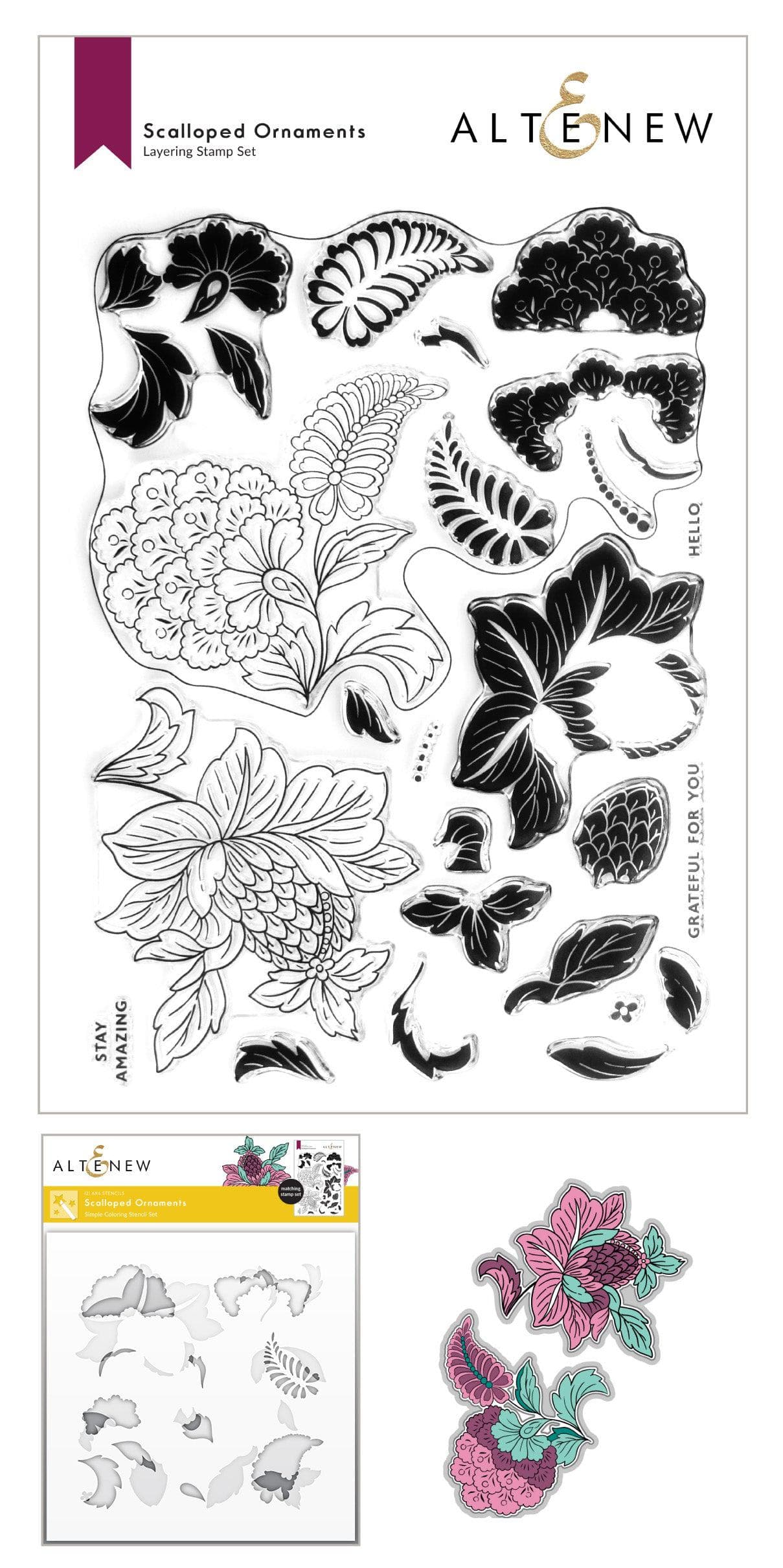 altenew-scalloped-ornaments-komplettset-stempel-stanze-schablone image 1