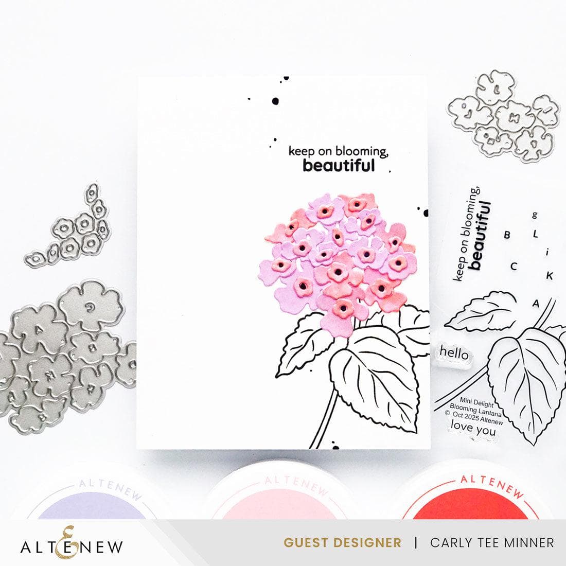 altenew-mini-delight-blooming-lantana-stempel-stanzen-set image 5