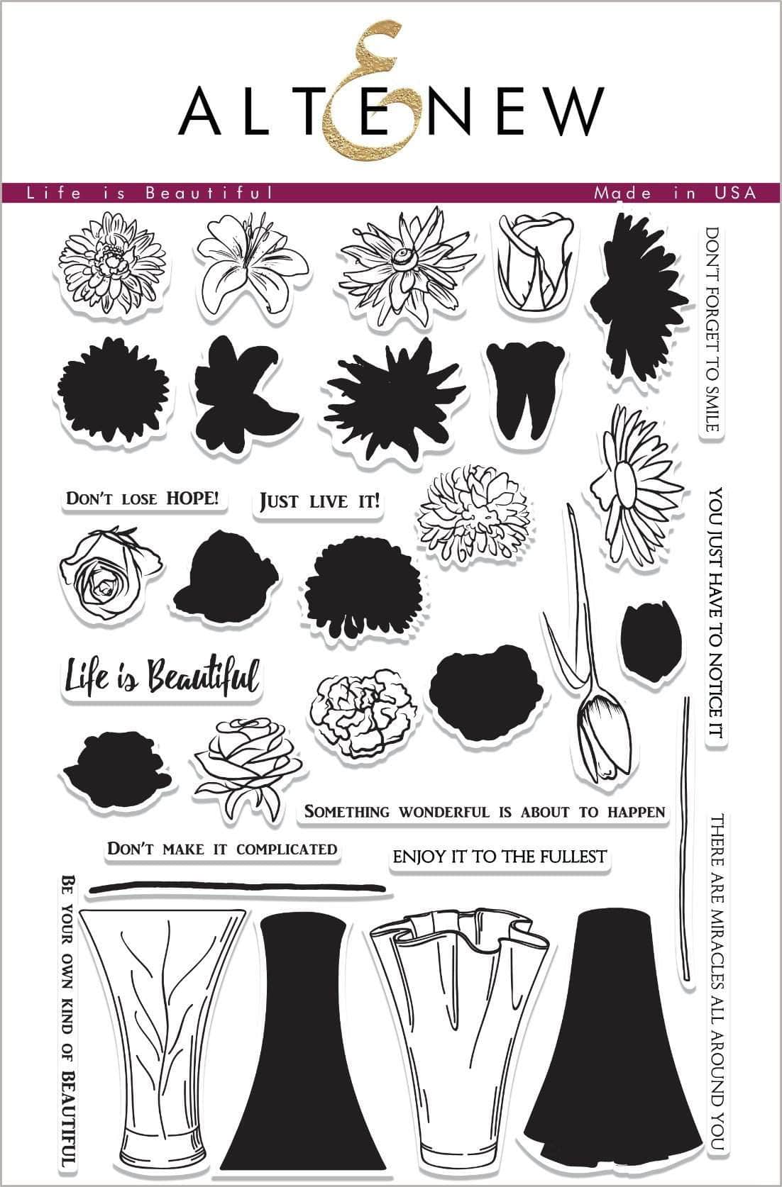 altenew-life-is-beautiful-stempelset-6x8-vase-blumen image 1