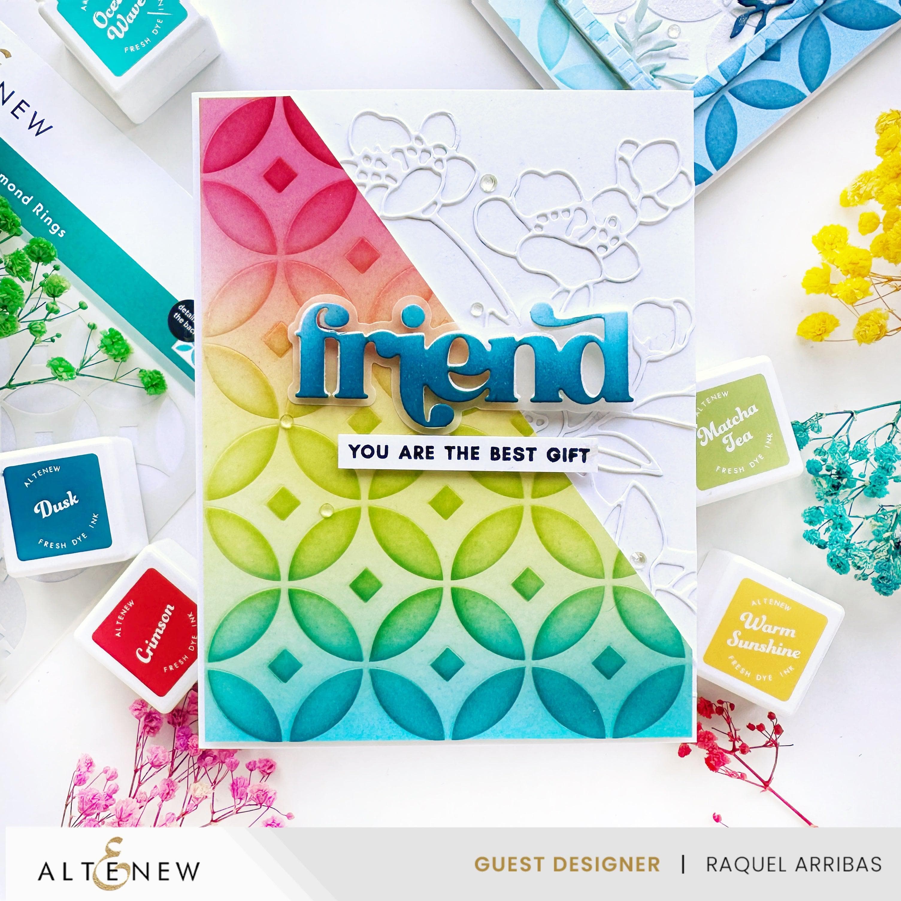 altenew-luminous-diamond-rings-schablone-6x6 image 2