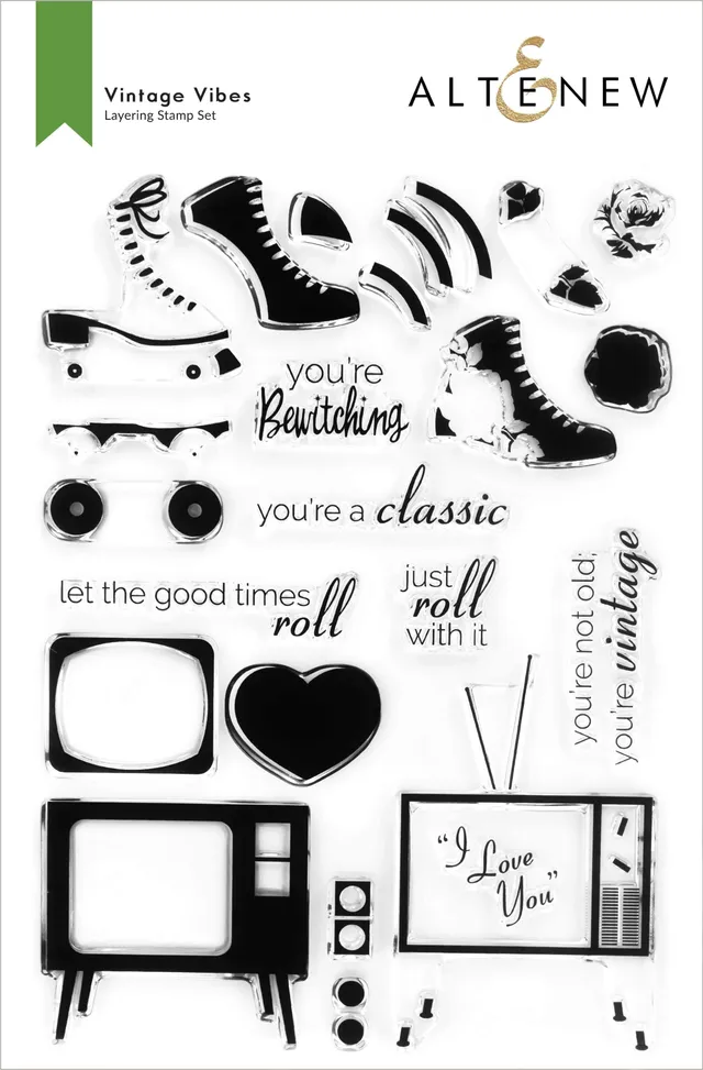 altenew-vintage-vibes-stempelset-6x8-retro-24-stempel image 1