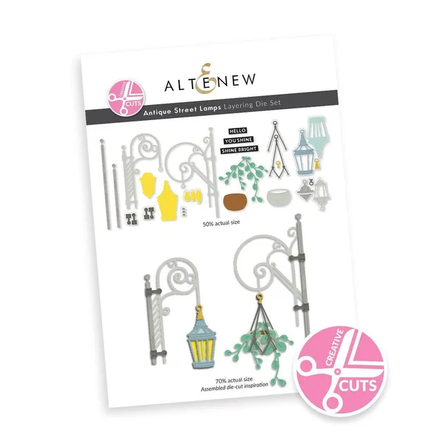 altenew-creative-cuts-antique-street-lamps-dies-vintage-19tlg image 1