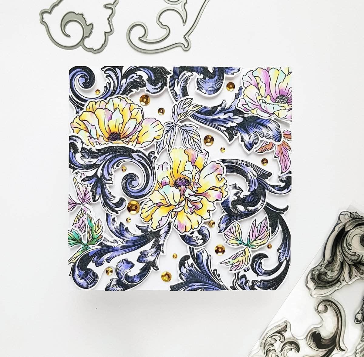 altenew-baroque-motifs-stempelset-clear-stamps-6x8 image 3