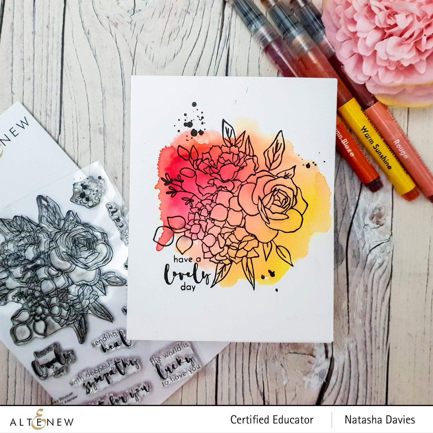 altenew-inky-bouquet-simple-coloring-schablone-floral image 8