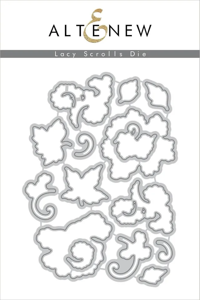 altenew-lacy-scrolls-die-set-stanzen-floral-15-teilig image 1